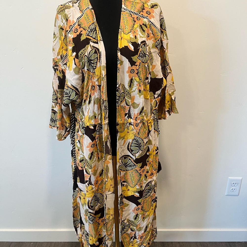 Jessica Simpson Multicolor Floral Kimono